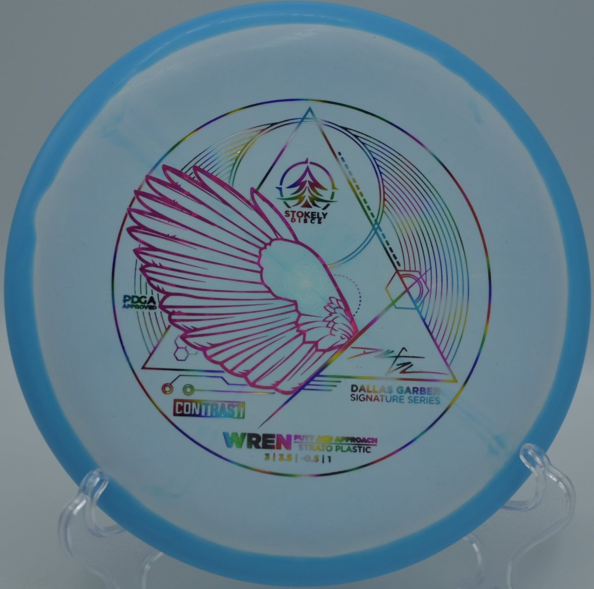 Stokely Discs Signature Contrast Strato Wren Dallas Garber for Seattle disc golfers nationwide