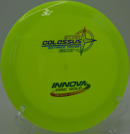 Innova Star Colossus carving a long turnover line at Blue Ribbon Pines Disc Golf Course in East Bethel, Minnesota.