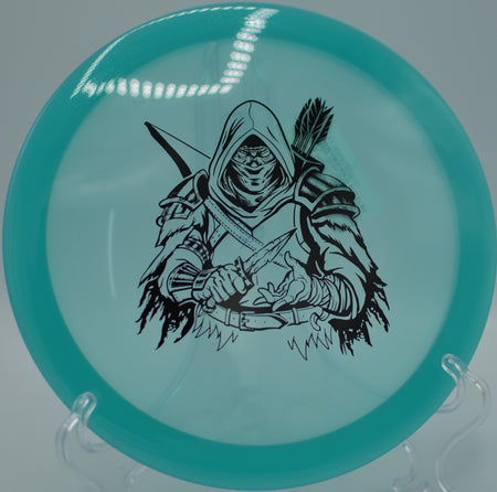 Innova Dark Rebel carving a smooth turnover at Tates Creek DGC in Lexington, KY, drifting right with its -1 turn before gliding to center.