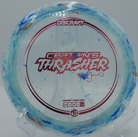 Swirly Z Jawbreaker Captain’s Thrasher soaring through the woods at Idlewild DGC in Burlington, KY

