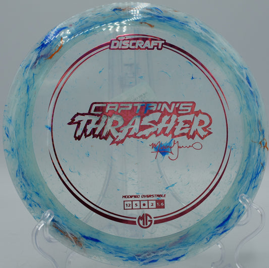 Swirly Z Jawbreaker Captain’s Thrasher soaring through the woods at Idlewild DGC in Burlington, KY

