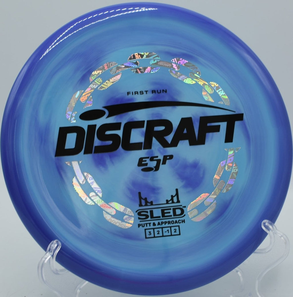 First Run ESP Sled precision circle one shot at Hidden Ridge Disc Golf Course in West Milford, New Jersey