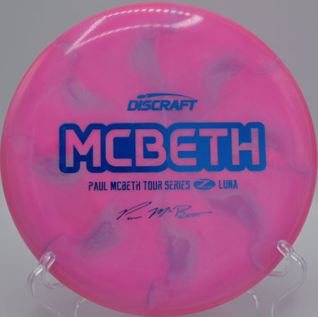 2020 Tour Series Luna floating on a smooth, stable approach line at Maple Hill Disc Golf Course in Leicester, Massachusetts, showing its trusted glide and dependable fade.