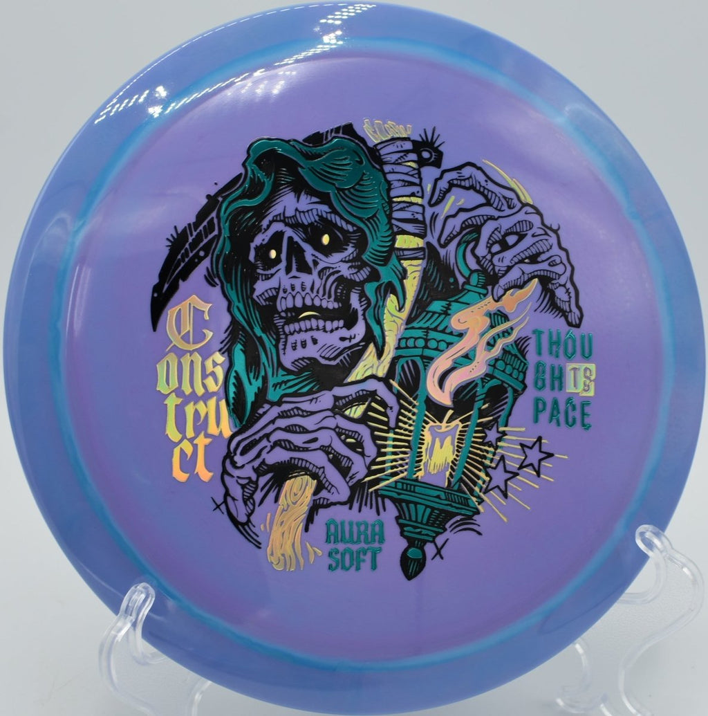 Thought Space Athletics Construct max-distance backhand at Northwood Park Disc Golf Course in Morton, Illinois