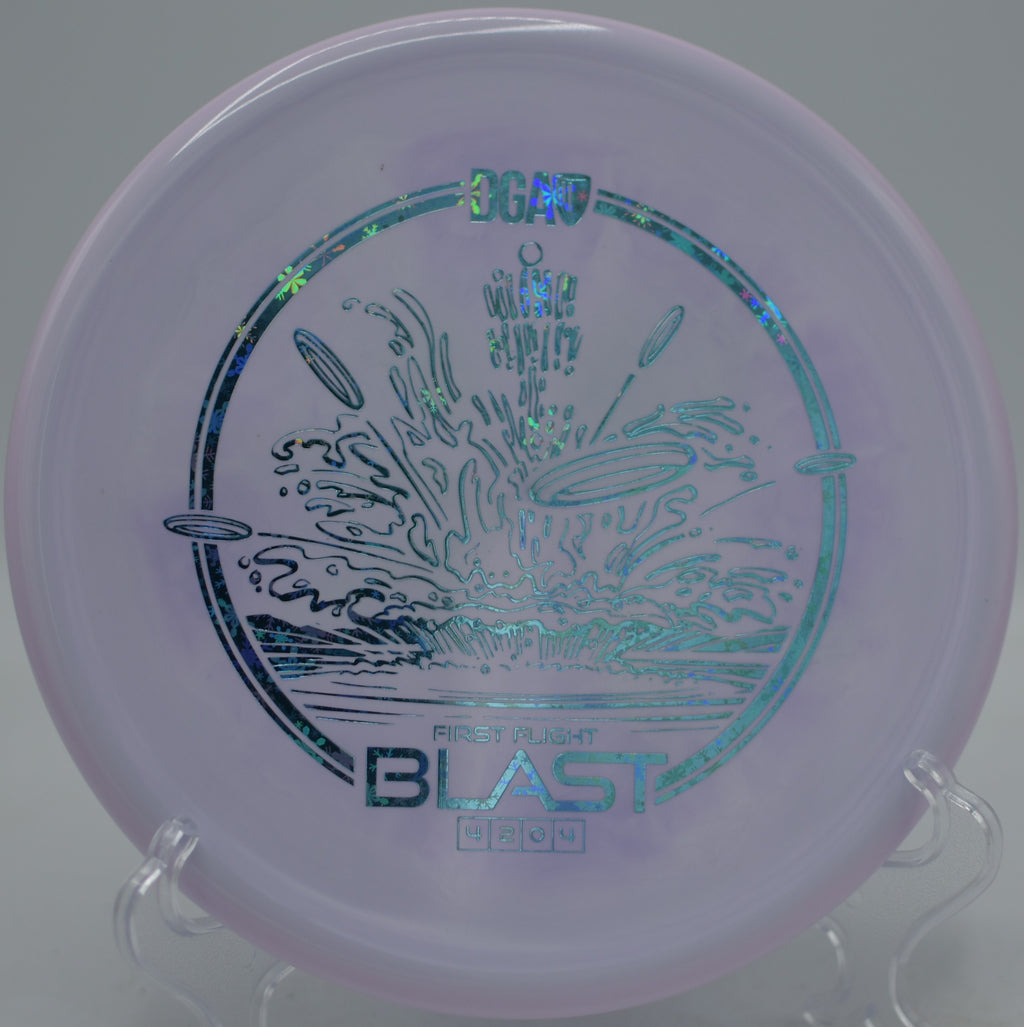 First Flight ProLine Swirl Blast flying overstable into the green at Idlewild Disc Golf Course in Burlington, Kentucky.