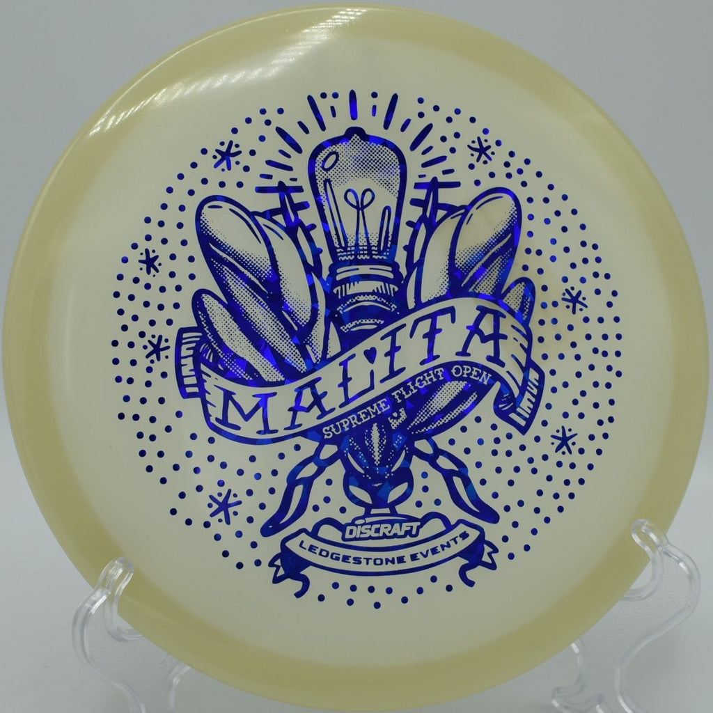 SFO Mega Glo Malita beadless control mid resisting torque on forehand at Idlewild DGC in Burlington, KY