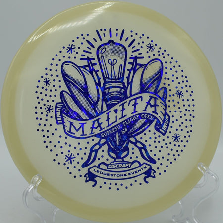 SFO Mega Glo Malita beadless control mid resisting torque on forehand at Idlewild DGC in Burlington, KY