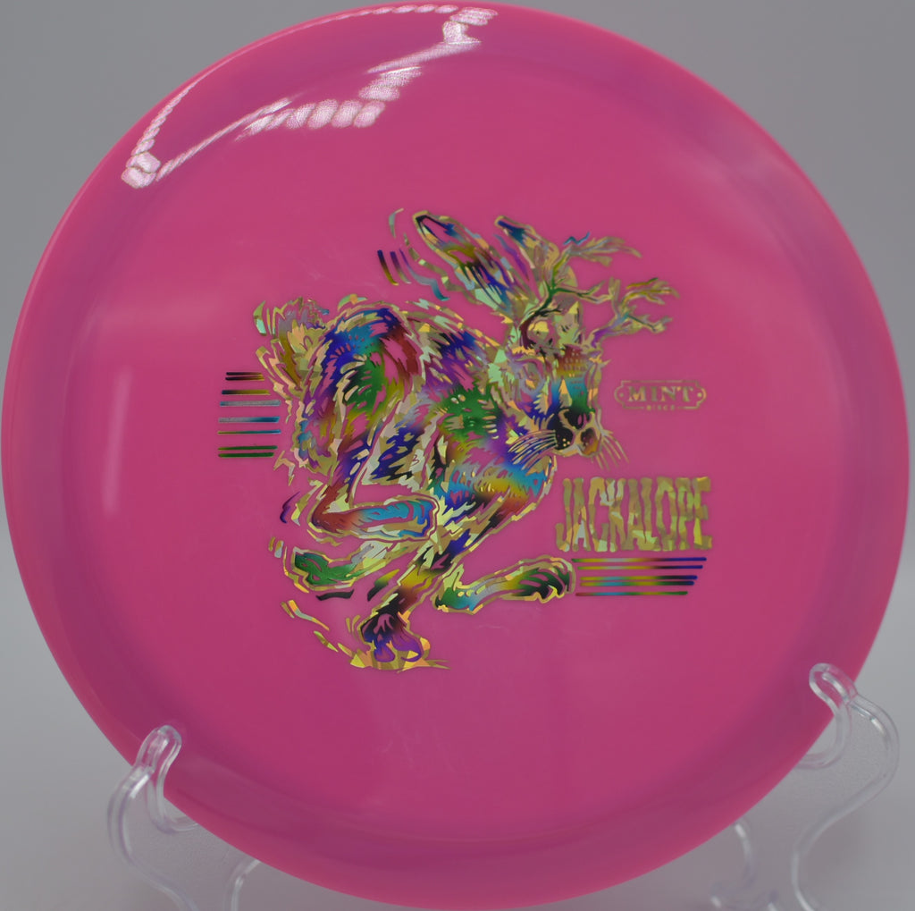 Mint Apex Soft Jackalope flipping to flat off the tee at Heritage Park DGC in Belton, KS, drifting right with smooth, clean control.