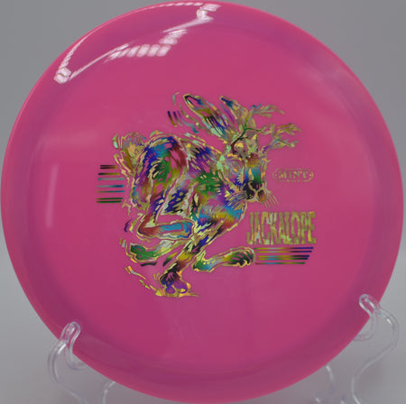 Mint Apex Soft Jackalope flipping to flat off the tee at Heritage Park DGC in Belton, KS, drifting right with smooth, clean control.