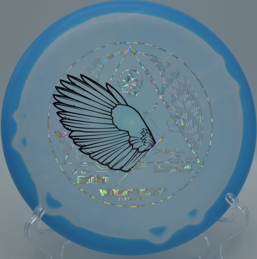 Stokely Discs Dallas Garber Signature Strato Wren finishing softly under the chains at The Claytons Disc Golf Course in Alcoa, Tennessee.