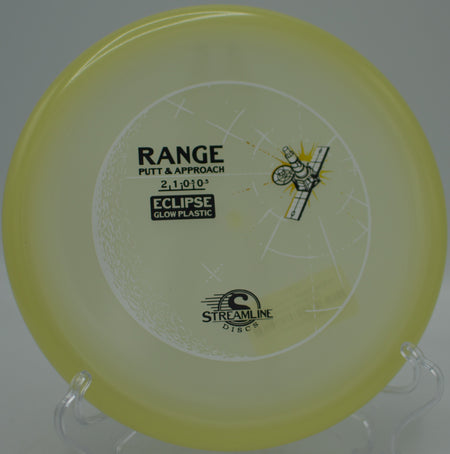 Eclipse Glow Range parked under the basket after a clean release at Hornets Nest Disc Golf Course in Charlotte, North Carolina.