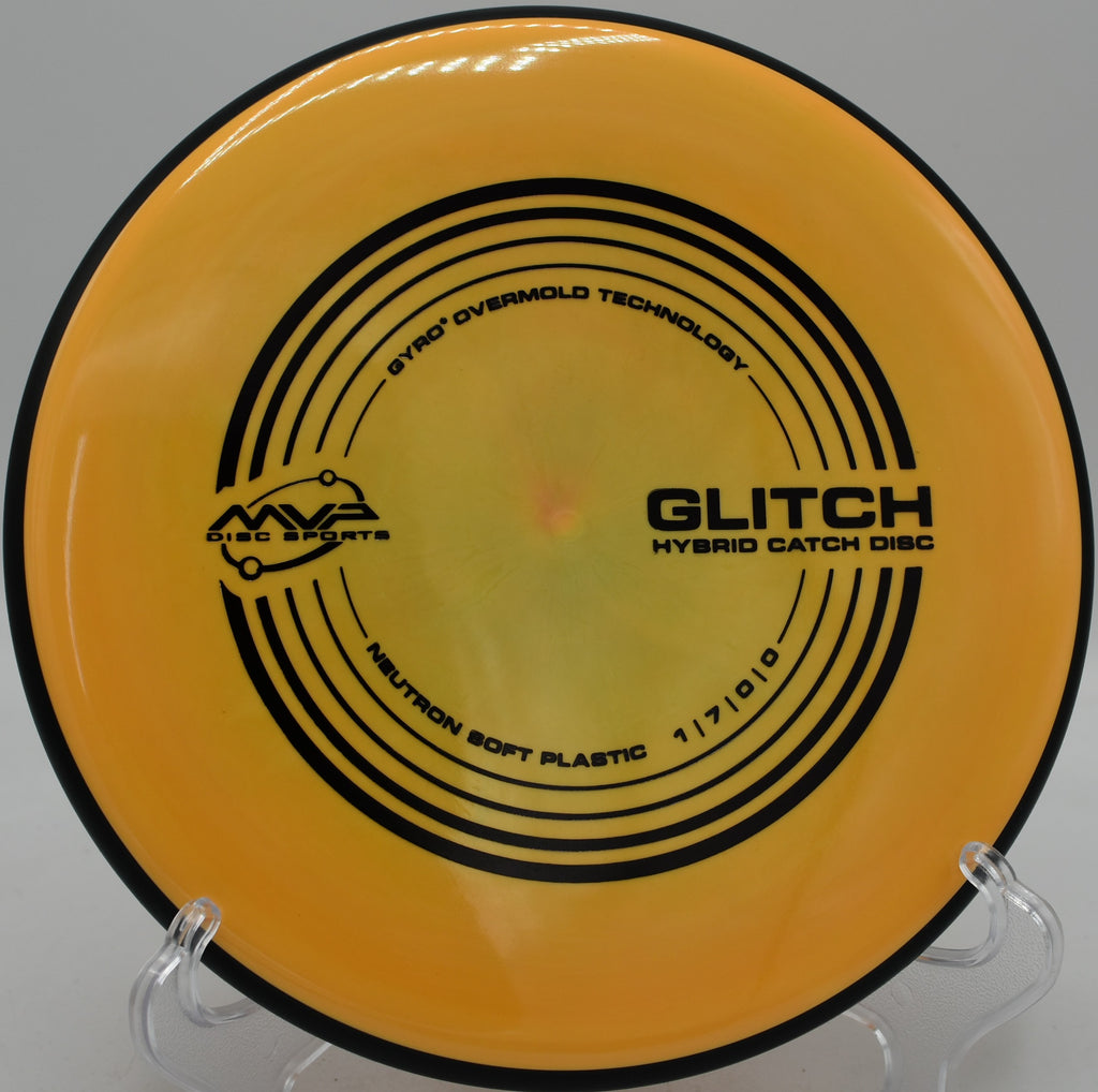 Neutron Glitch MVP hybrid catch disc trusted for finesse throws at Moraine State Park Disc Golf Course in Portersville, Pennsylvania.