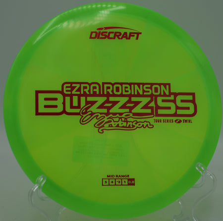 Discraft Z Swirl Buzzz SS Ezra Robinson Halloween 2025 launched flat and straight at Gleneagles Disc Golf Course in San Francisco, California.