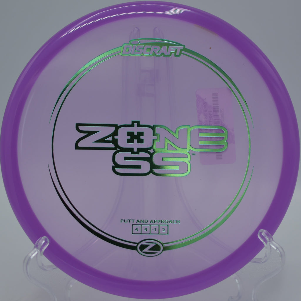 Overstable Z Zone SS holding a clean line through the wind at Shady Oaks Disc Golf Course in Orangevale, California.