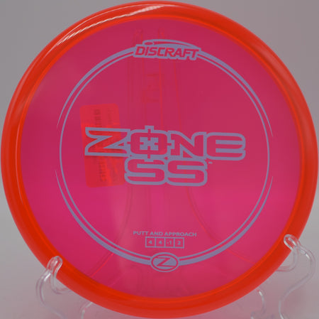 Z Zone SS carving a technical forehand approach at DeLaveaga Disc Golf Course in Santa Cruz, California.