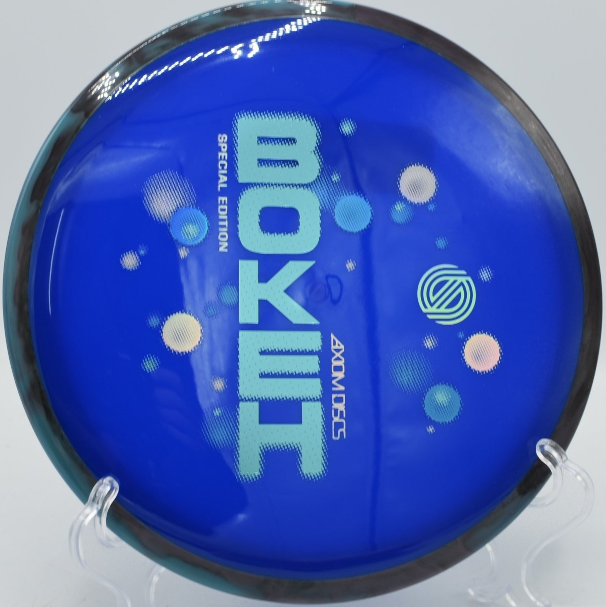 Axiom Neutron Bokeh displayed at Roy G Guerrero DGC, Austin TX for shaping fairway lines