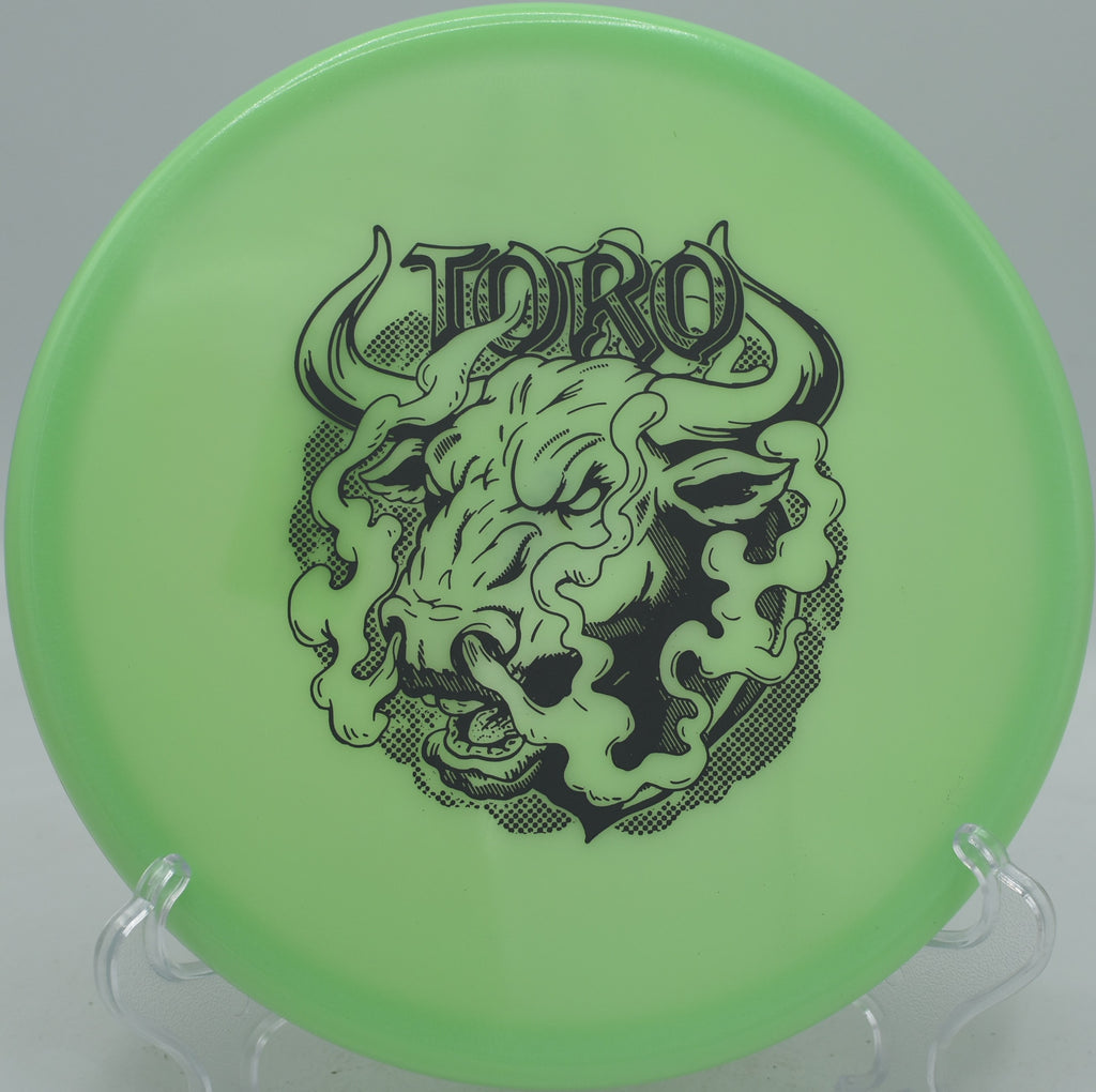 Classic Glow Champion Toro Innova Artist’s Corner glow disc trusted for controlled hyzers at Earlewood Park Disc Golf Course in Columbia, South Carolina.