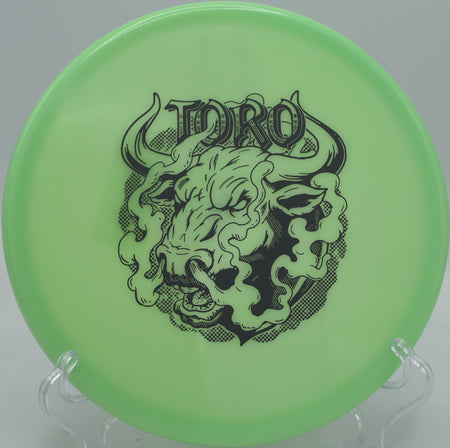 Classic Glow Champion Toro Innova Artist’s Corner glow disc trusted for controlled hyzers at Earlewood Park Disc Golf Course in Columbia, South Carolina.