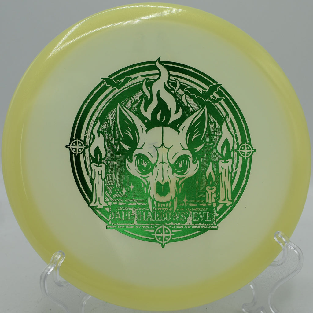 Innova Proto Glow Champion Fox fairway driver bombed off the tee at Blue Ribbon Pines Disc Golf Course in East Bethel, Minnesota