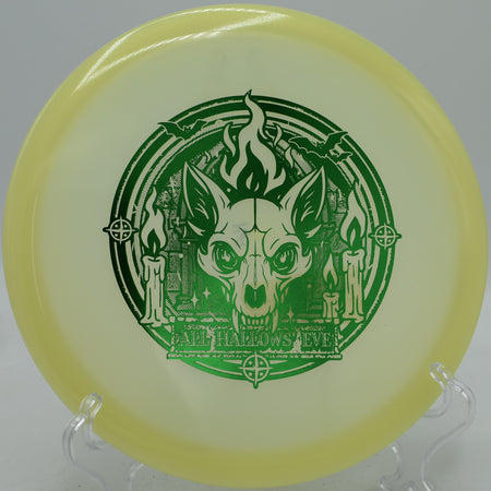 Innova Proto Glow Champion Fox fairway driver bombed off the tee at Blue Ribbon Pines Disc Golf Course in East Bethel, Minnesota