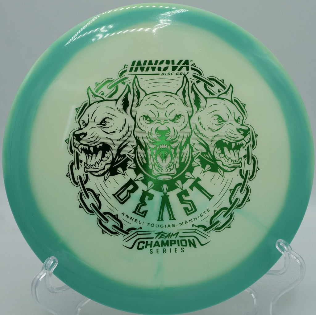 Innova ProtoGlow Halo Star Beast glow distance driver carrying far at Milo McIver State Park Disc Golf Course Oregon