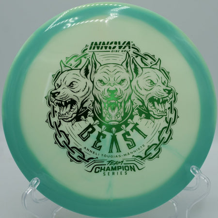 Innova ProtoGlow Halo Star Beast glow distance driver carrying far at Milo McIver State Park Disc Golf Course Oregon