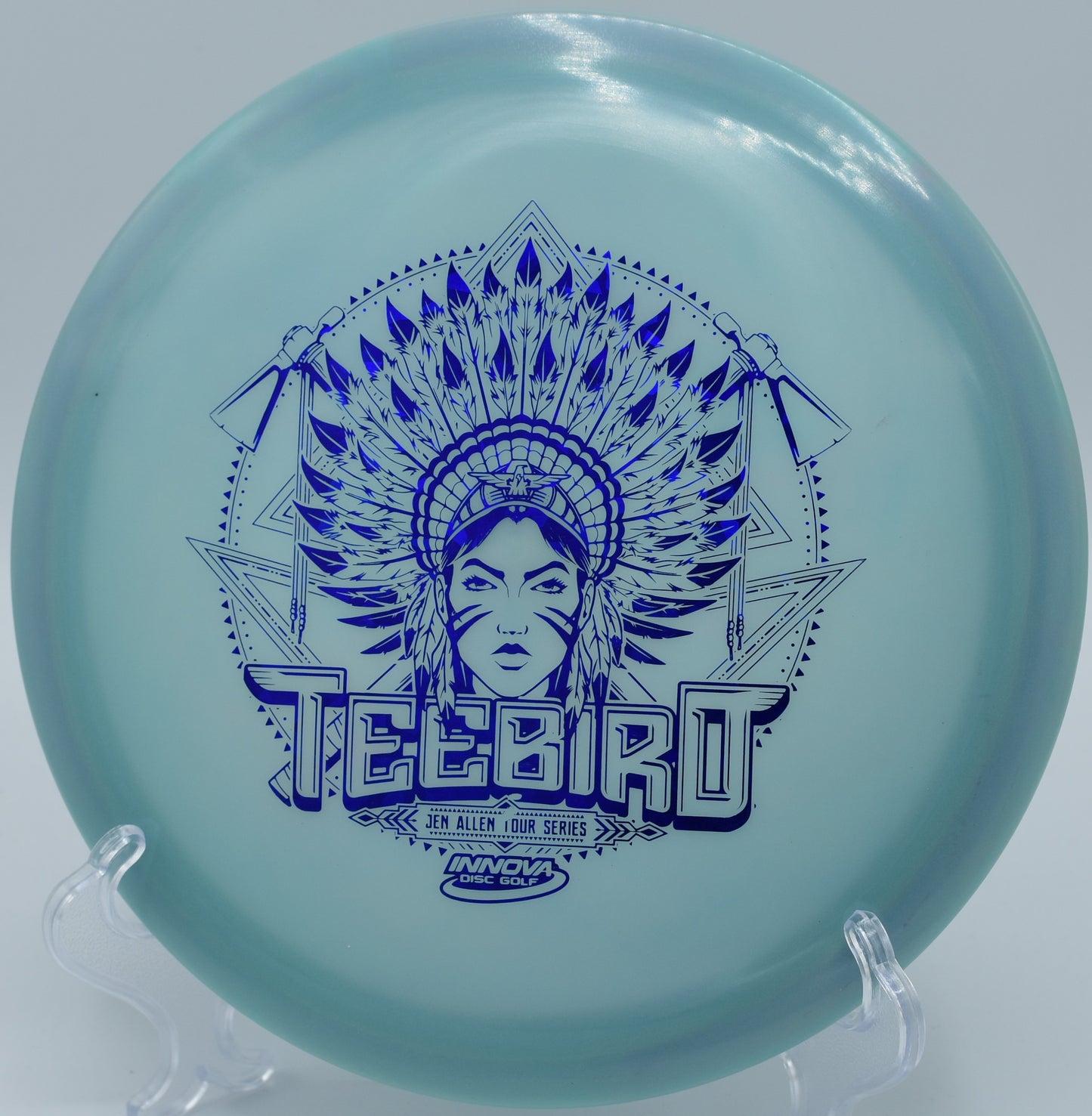 2021 JEN ALLEN COLORGLOW TEEBIRD disc golf disc, perfect for night rounds and featuring enhanced visibility, available nationwide and in Lakewood, WA, as well as states like Florida, Texas, and California.