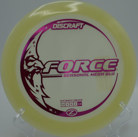 Mega Glow Z Force launched flat into a headwind at Milo McIver State Park Disc Golf Course in Estacada, Oregon.