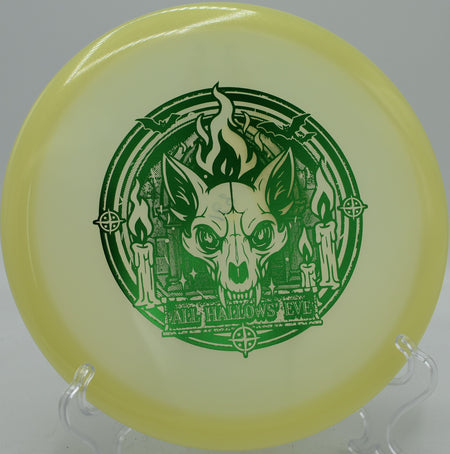 Glow Champion Fox disc flying a gentle turnover at Fountain Hills Disc Golf Course in Fountain Hills, Arizona