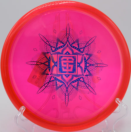 TSA VEX Vessel approach disc skipping up to circle one at Water Works Park Disc Golf Course in Kansas City, Missouri.