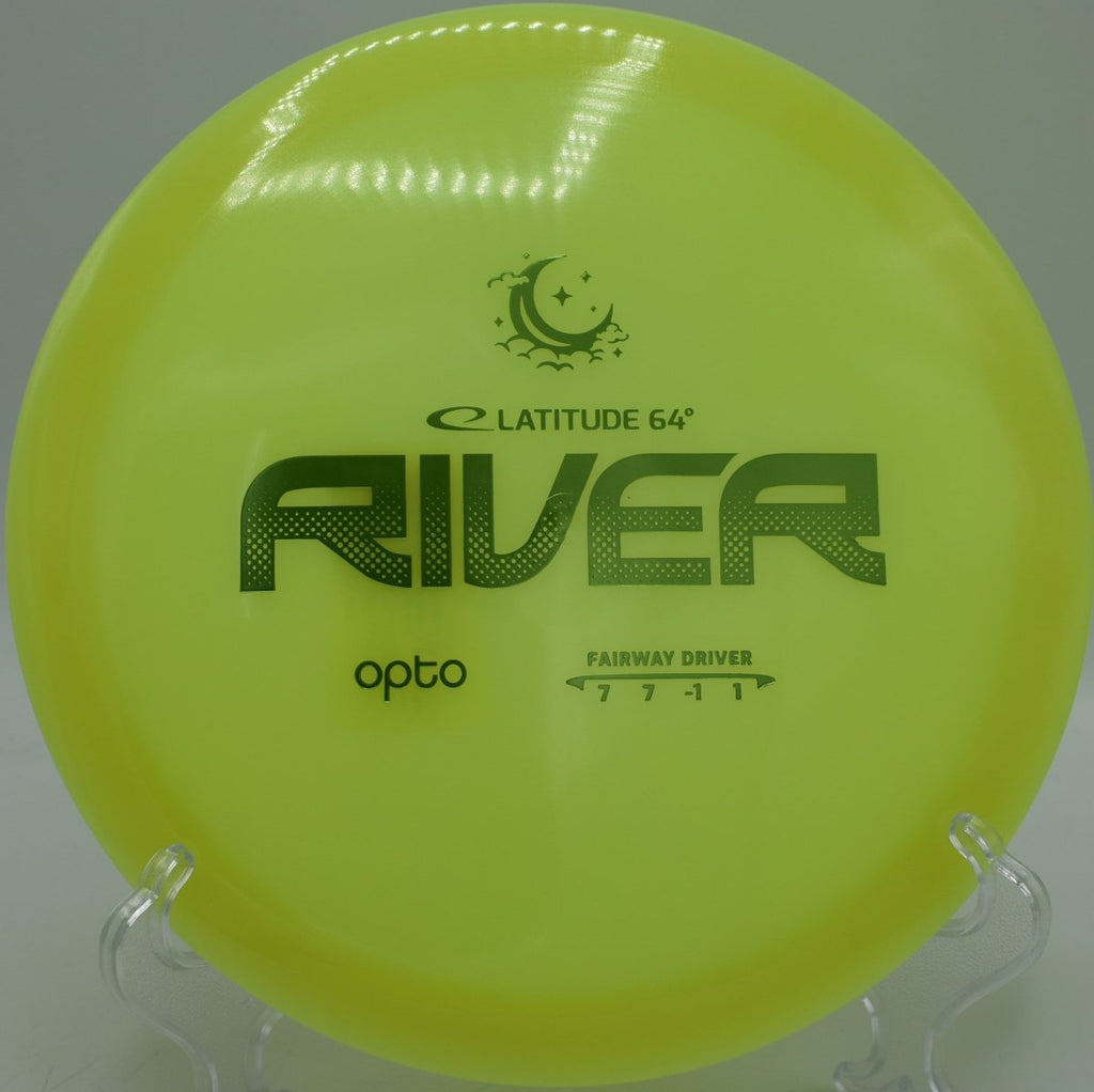 Latitude 64 Moonshine Opto River fairway driver delivering glide forward control at DeLaveaga Disc Golf Course California