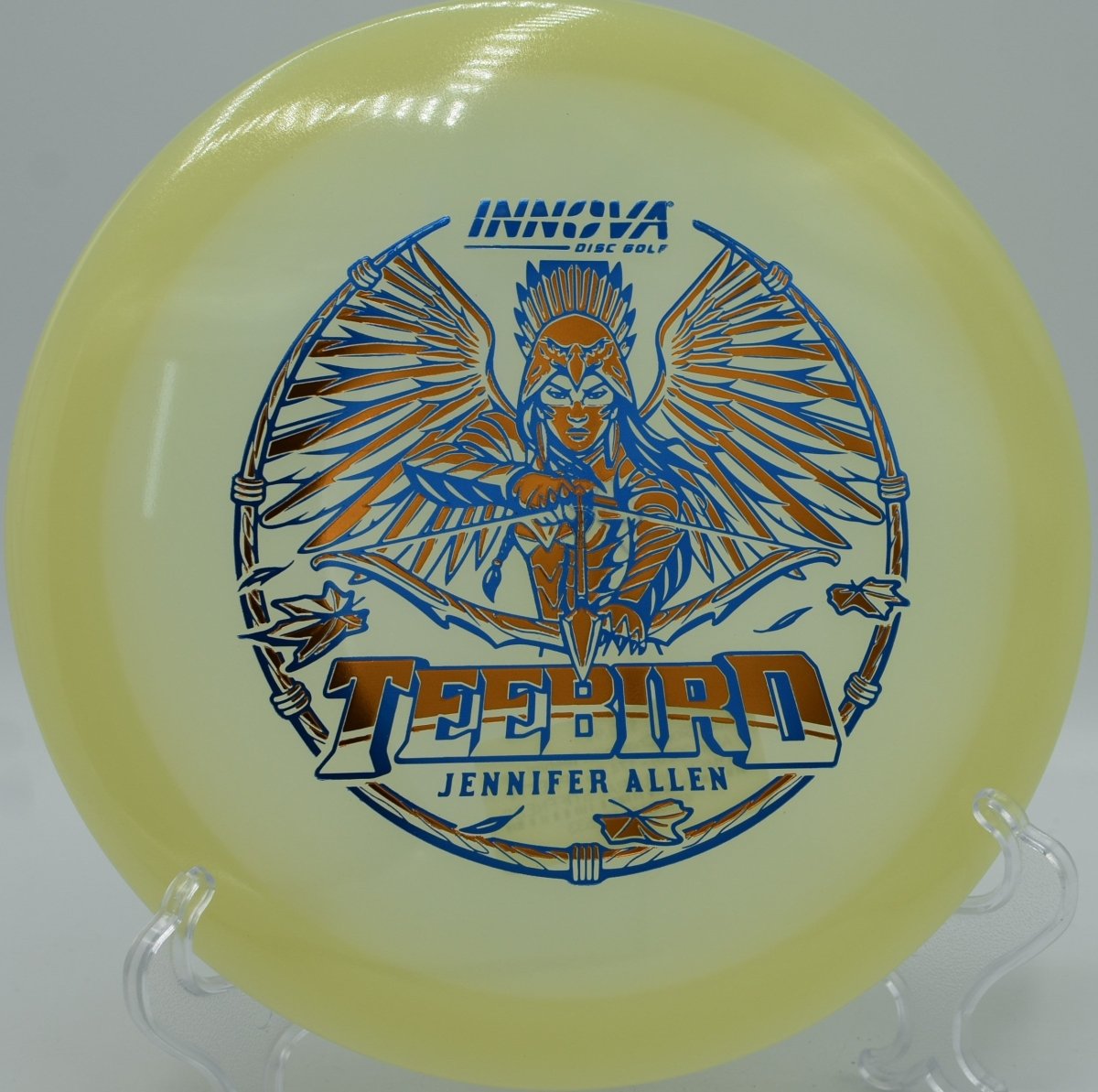 Jen Allen Proto Glow Champion TeeBird straight laser holding angle at Hornets Nest DGC in Charlotte, NC