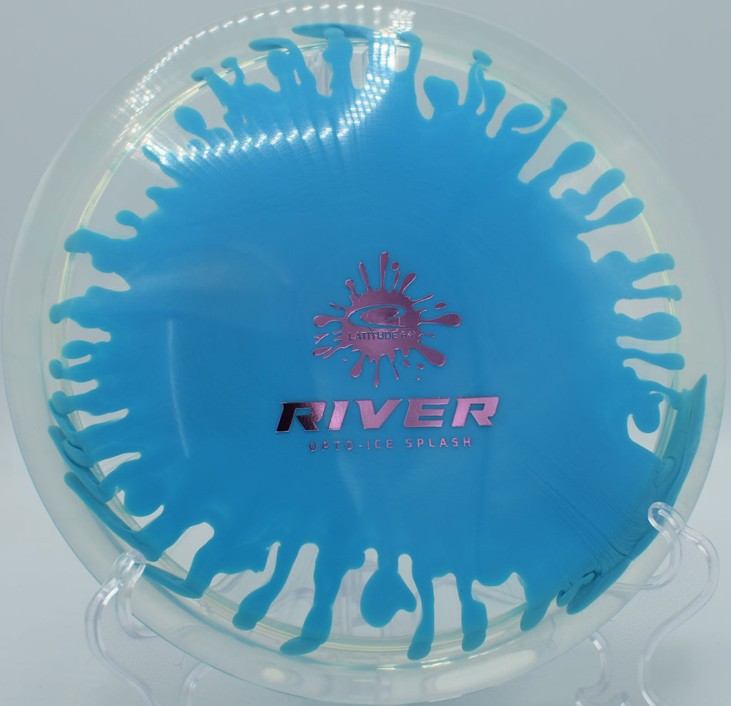 Opto-Ice Splash River spinning through open air at Eagles Crossing in Hawk Point, Missouri, designed for smooth, slow-turning flights with graceful fade.

