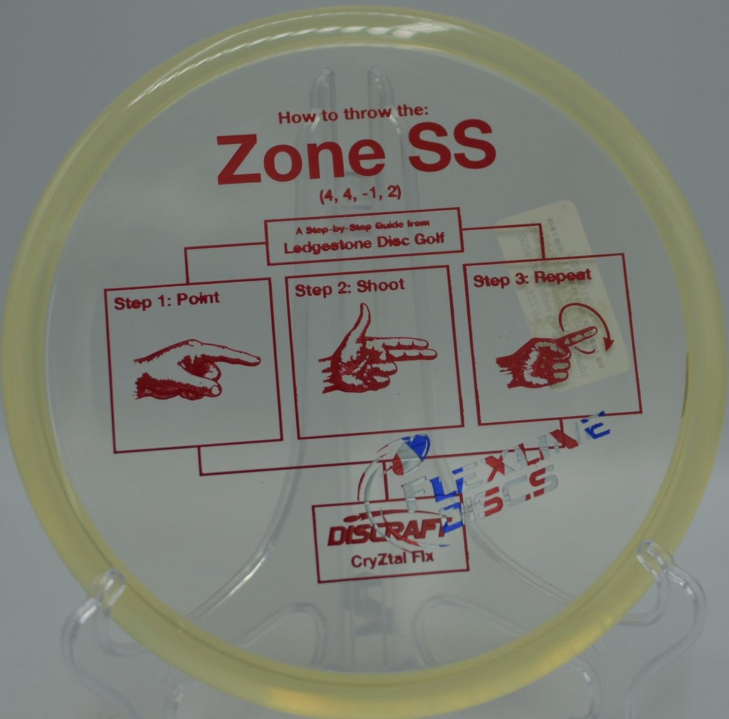 Zone SS CryZtal FLX putter carving a straight forehand line at Veterans Park Disc Golf Course in Arlington, Texas