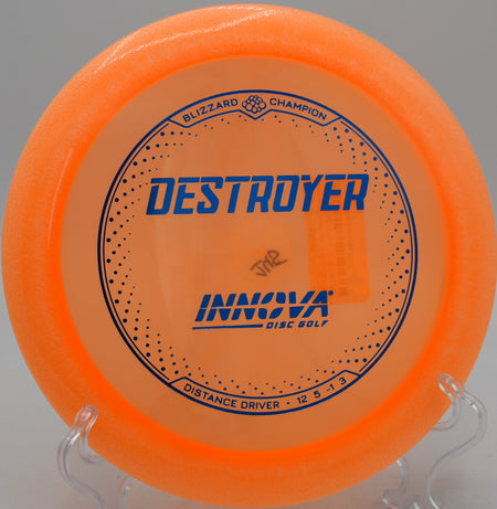 Innova Blizzard Champion Destroyer disc bombed off the tee with effortless glide at Blue Ribbon Pines in East Bethel, Minnesota