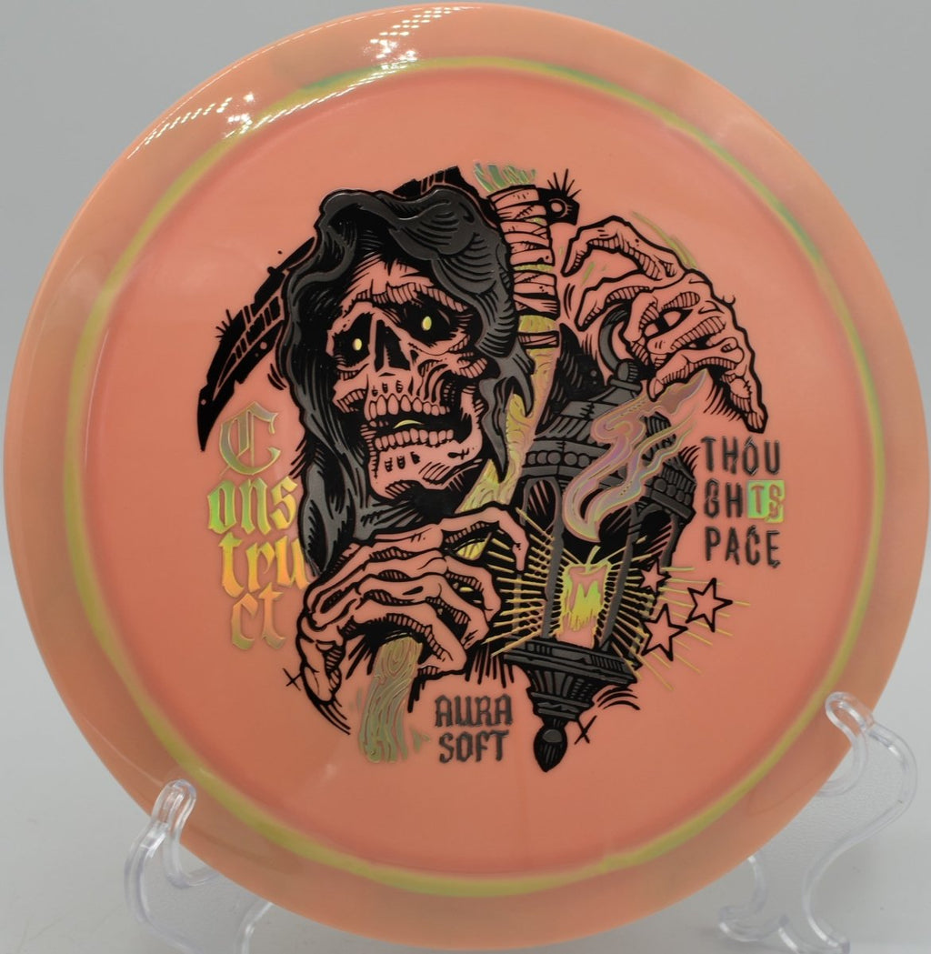 Thought Space Construct distance driver battling light headwind at Hornets Nest Park in Charlotte, North Carolina