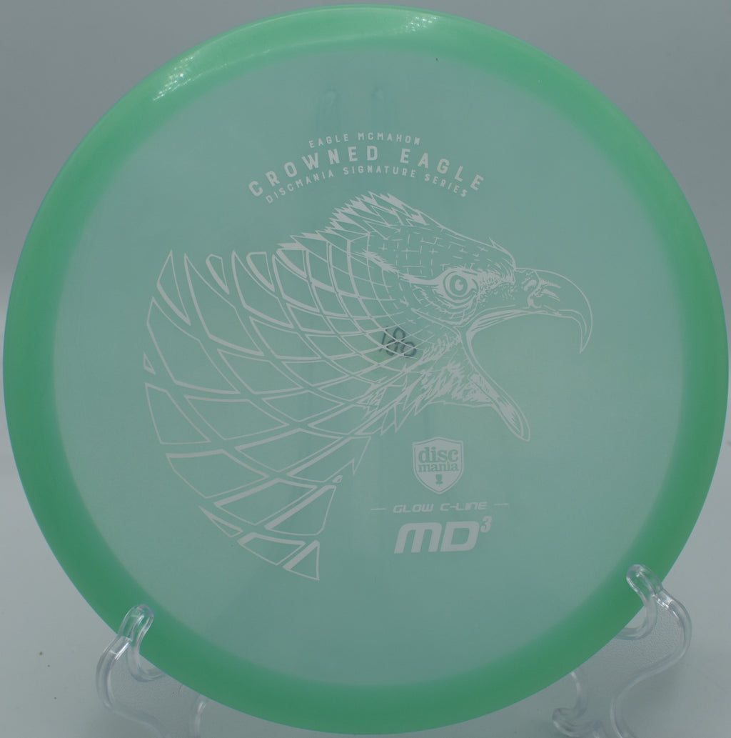 "Glow MD3 Crowned Eagle midrange disc, ideal for straight and fade-resistant throws, available in Chicago, IL."

