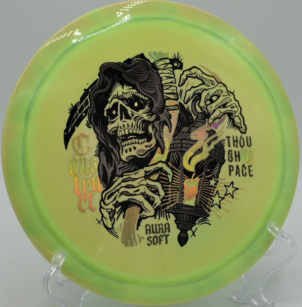 TSA Construct controlled forehand placement drive at Eagles Crossing Disc Golf Course in Hawk Point, Missouri