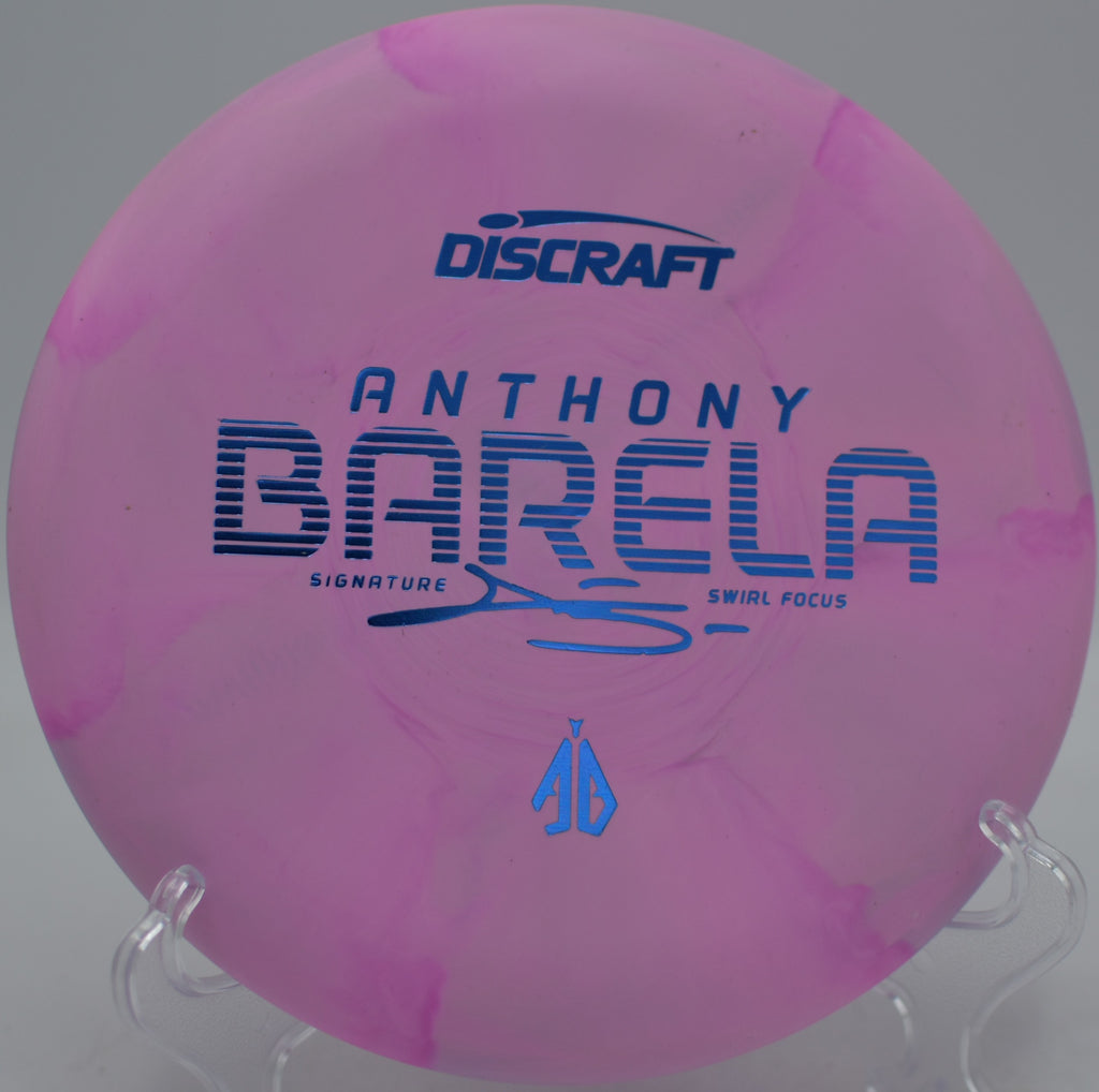 CT Swirl Focus Barela edition flying smooth on a straight release at Gleneagles Disc Golf Course in San Francisco, California.