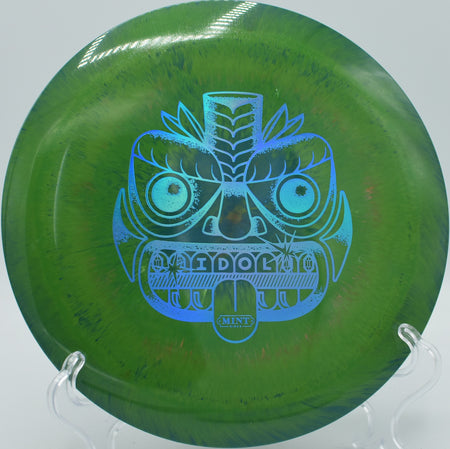First run Mint Discs Idol releasing on a forehand hyzer at Northwood Black in Morton, Illinois, showing its torque-resistant flight and stable-to-overstable performance