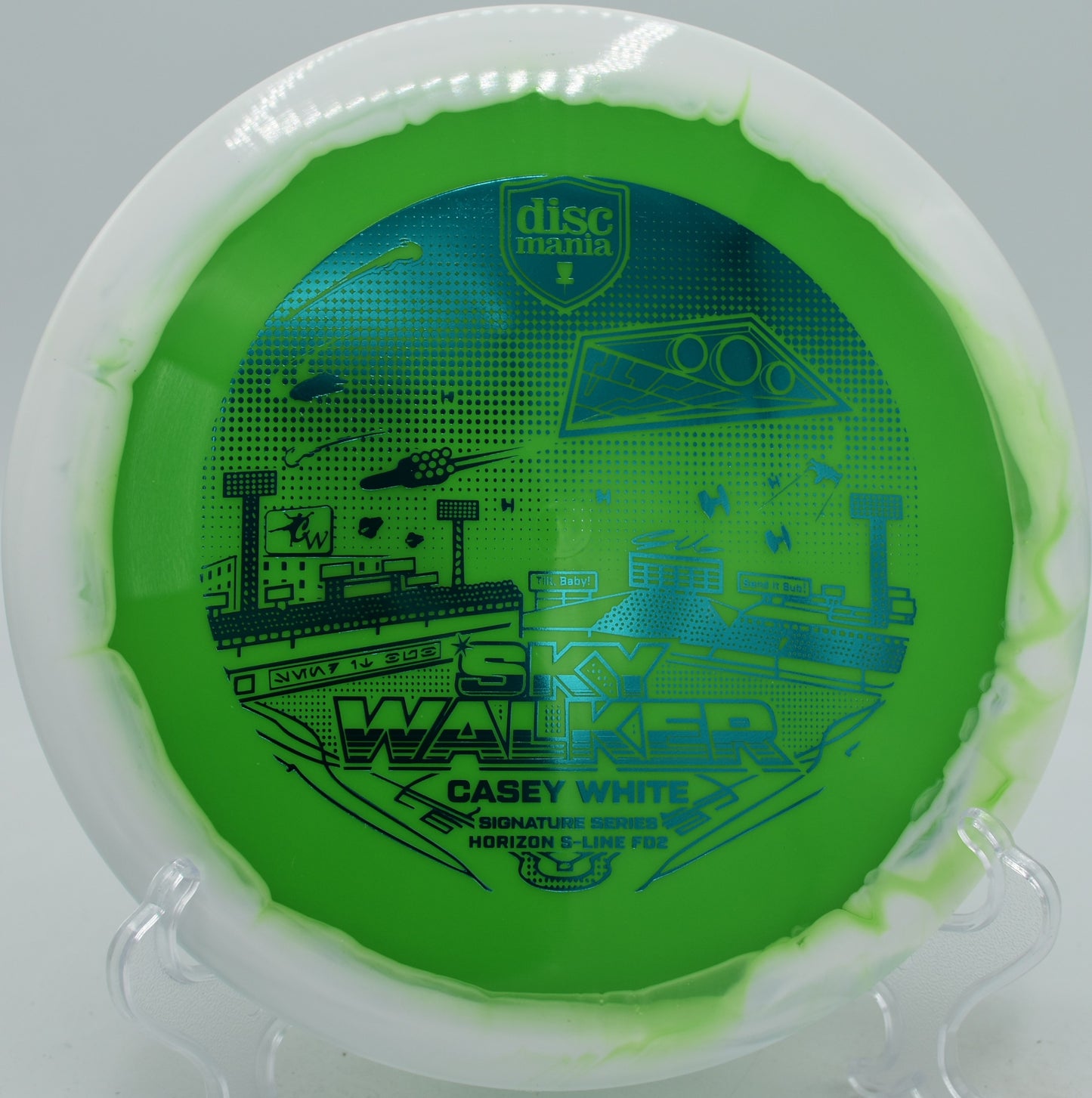 Horizon S-Line FD2 stable driver battling headwind at DeLaveaga Disc Golf Course in Santa Cruz, California