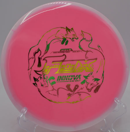 Understable Halo Star Fox holding a perfect hyzer-flip line at Waterworks Park Disc Golf Course in Kansas City, Missouri.