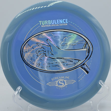 Overstable backhand drive with the Turbulence finishing hard on a short fairway at Camp Sekani.

