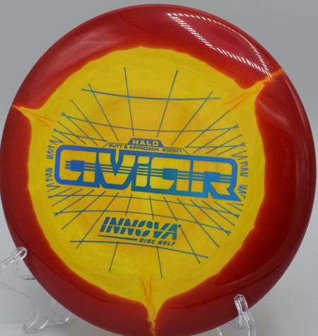 Innova Halo Star Aviar dropping into the basket with a gentle fade on Hole 6 at Panther Creek Disc Golf Course, Springfield, Illinois.