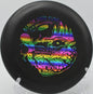 Aviar aimed toward the chains at Sandy Point Disc Golf Ranch in Lac du Flambeau, Wisconsin.

