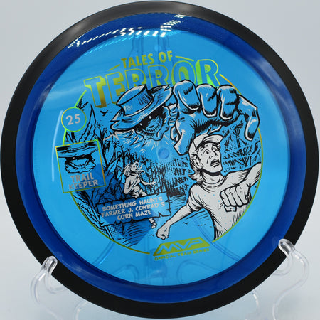 MVP’s 2025 Halloween Proton Trail caught mid-flight during a smooth forehand release at Idlewild Disc Golf Course in Burlington, Kentucky.