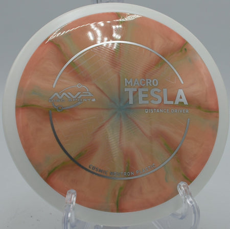 MVP Macro Tesla mini disc short drive at Eagles Crossing Disc Golf Course in Hawk Point, Missouri