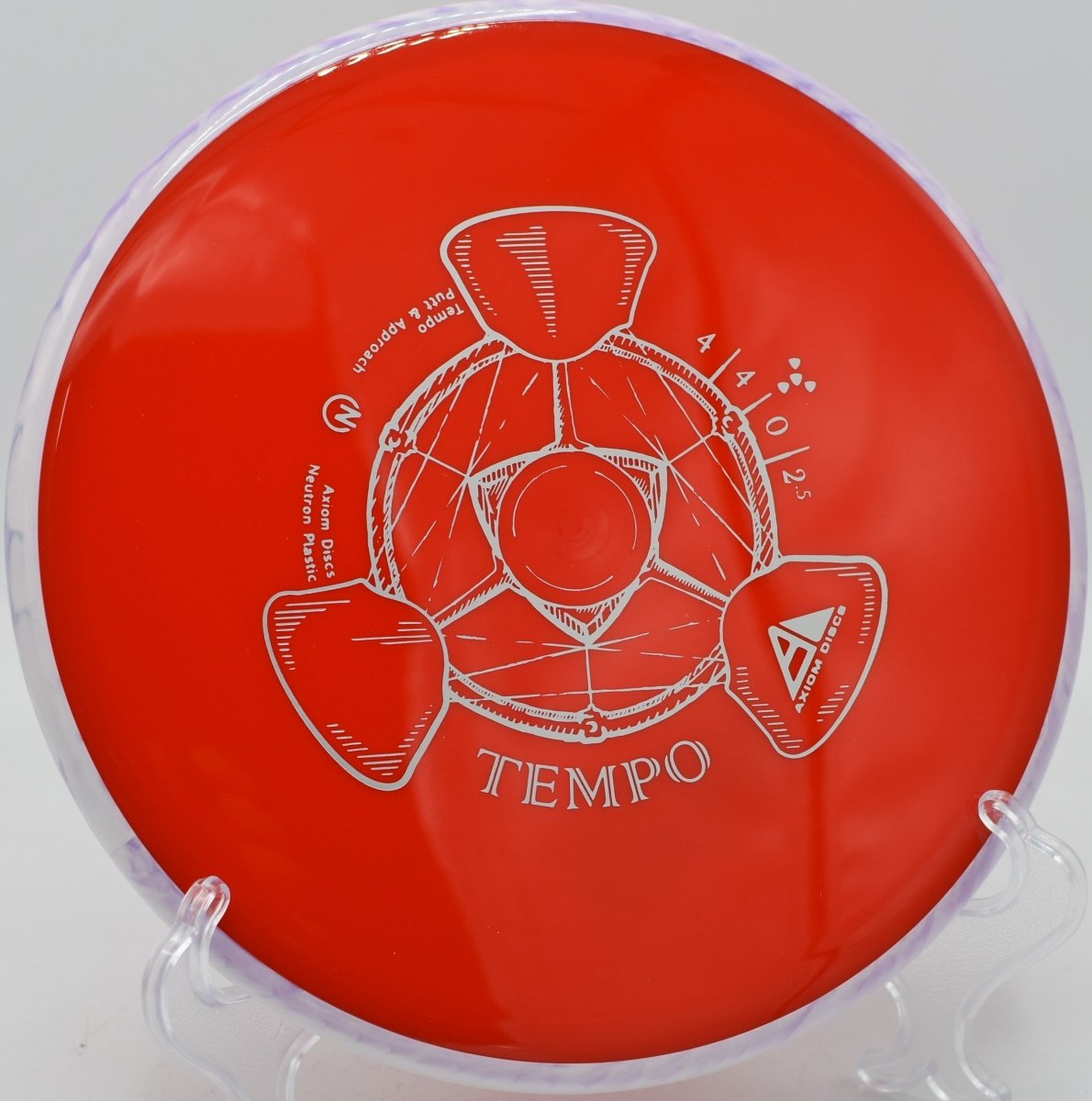 Neutron Tempo approach disc thrown flat at Heritage Park DGC in Adrian, MI, holding straight with reliable fade