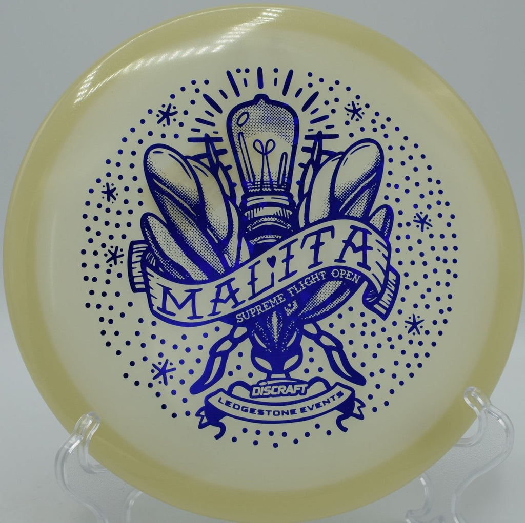 SFO Mega Glo Malita glide-heavy hyzer-flip mid holding angle integrity at Northwood Black DGC in Morton, IL