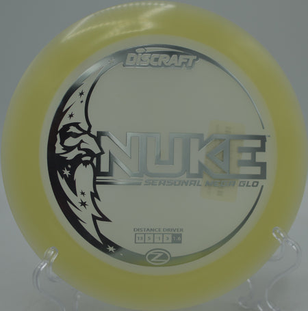 Mega Glow Nuke gliding long and finishing strong at Milo McIver State Park Disc Golf Course in Estacada, Oregon.